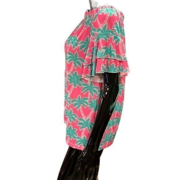 NWT Simply Southern collection off shoulder Sass Top Palm size small - Picture 4 of 13